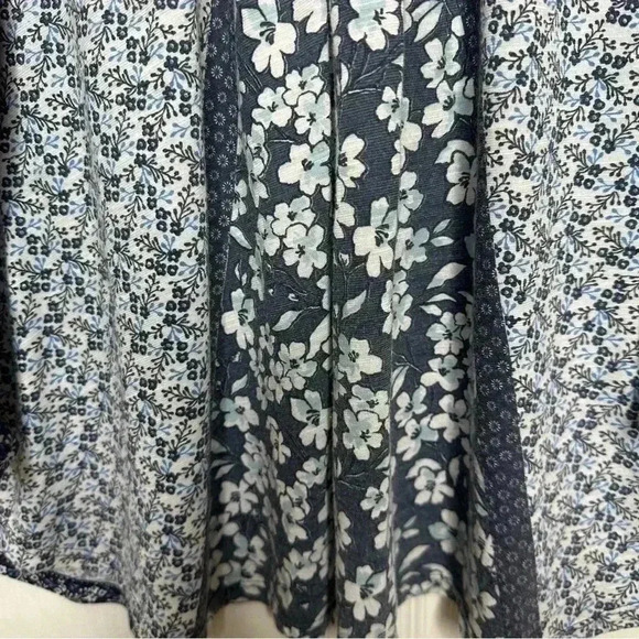 Northern Reflections Boho Blouse Floral /  Lace Blue & White Size Extra Large - Picture 7 of 16